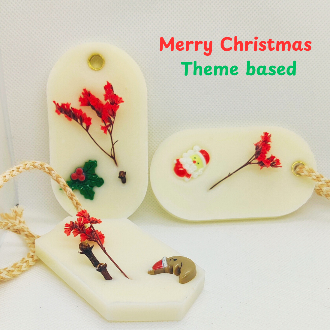 Xmas Theme based Herbal Wax Freshener for Car | Wardrobe | Storage Spaces