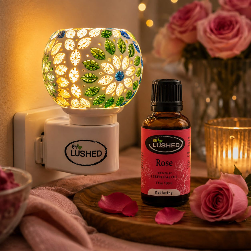 Rose essential oil scent variant for the electric aroma oil burner
