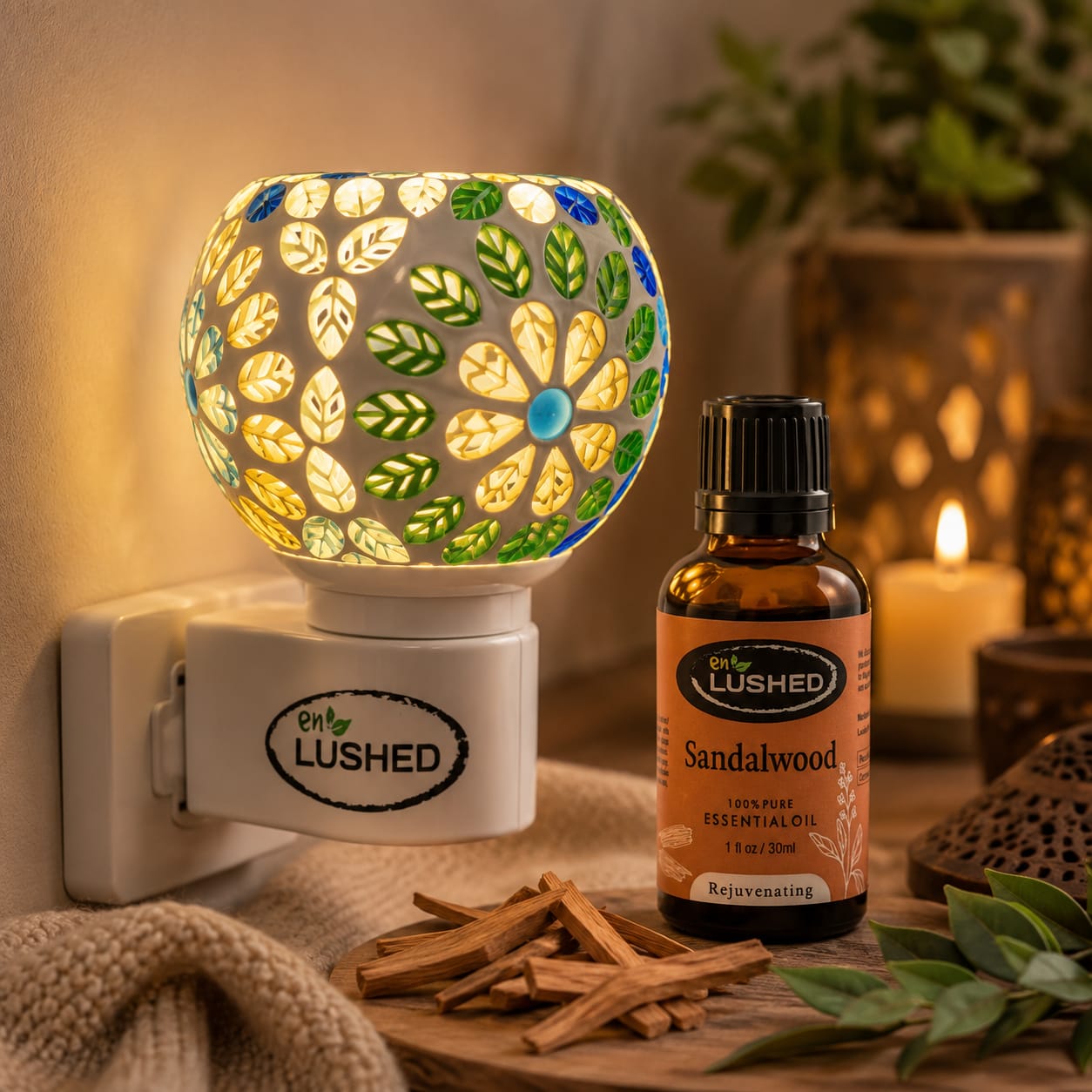 Electric Aroma Oil Diffuser Set with Premium Essential oil