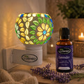 Electric aroma oil burner diffuser with essential oil for home fragrance