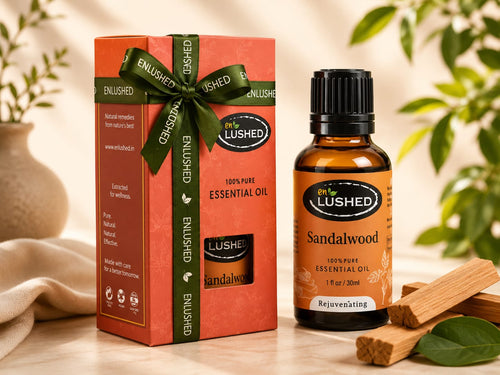Enlushed Sandalwood Essential Oil for Relaxation & Stress Relief