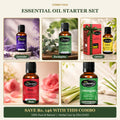 ENLUSHED Essential Oil Starter Set with lavender, eucalyptus, lemon, rose and lemongrass oils