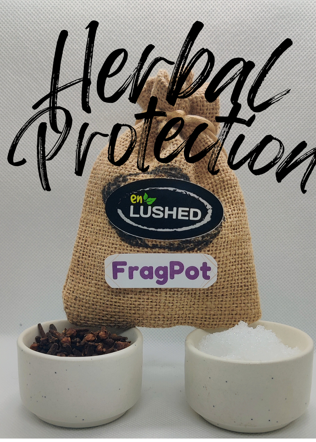 Fragpot Freshener herbal protection with camphor bowls display