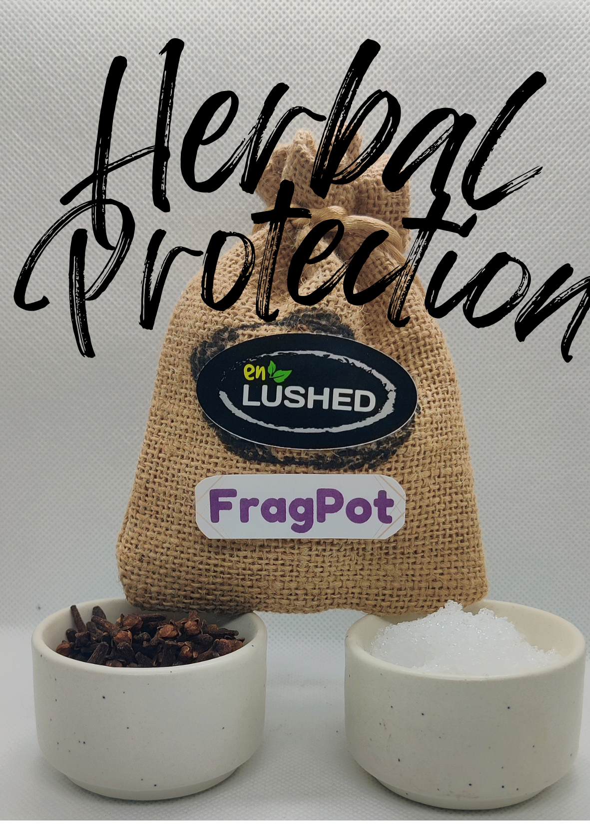 Fragpot Freshener herbal protection with camphor bowls display