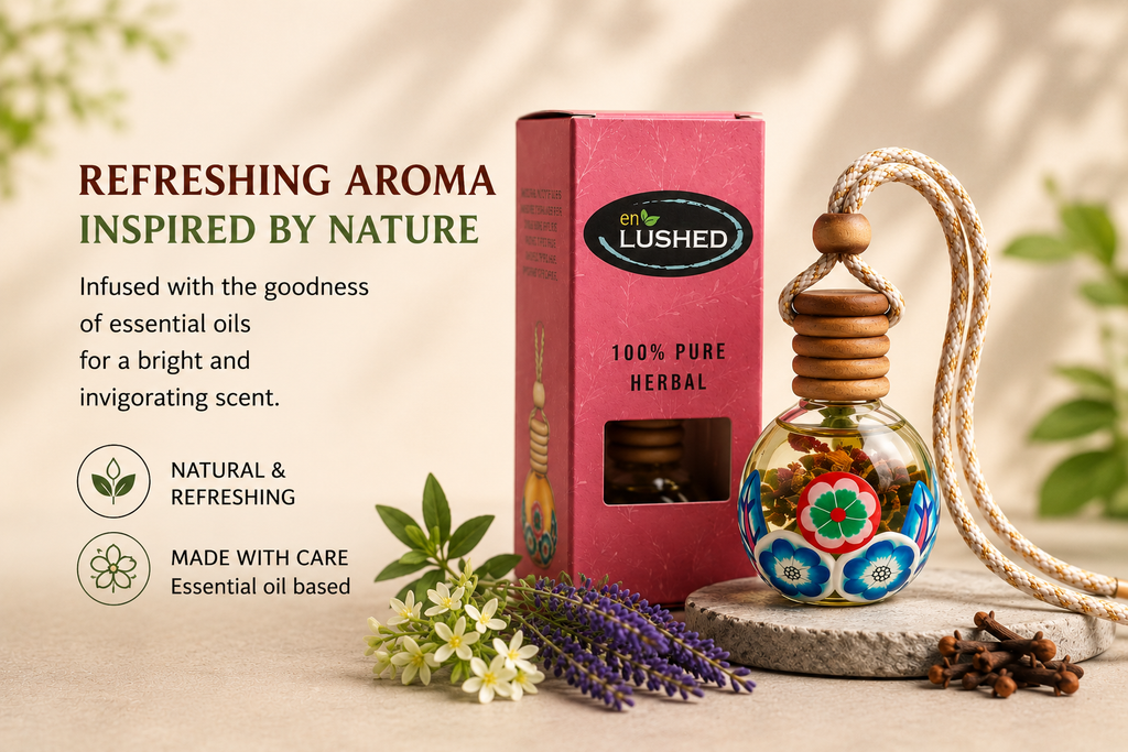 Hanging Pod Freshener for office cabin - refreshing aroma inspired by nature