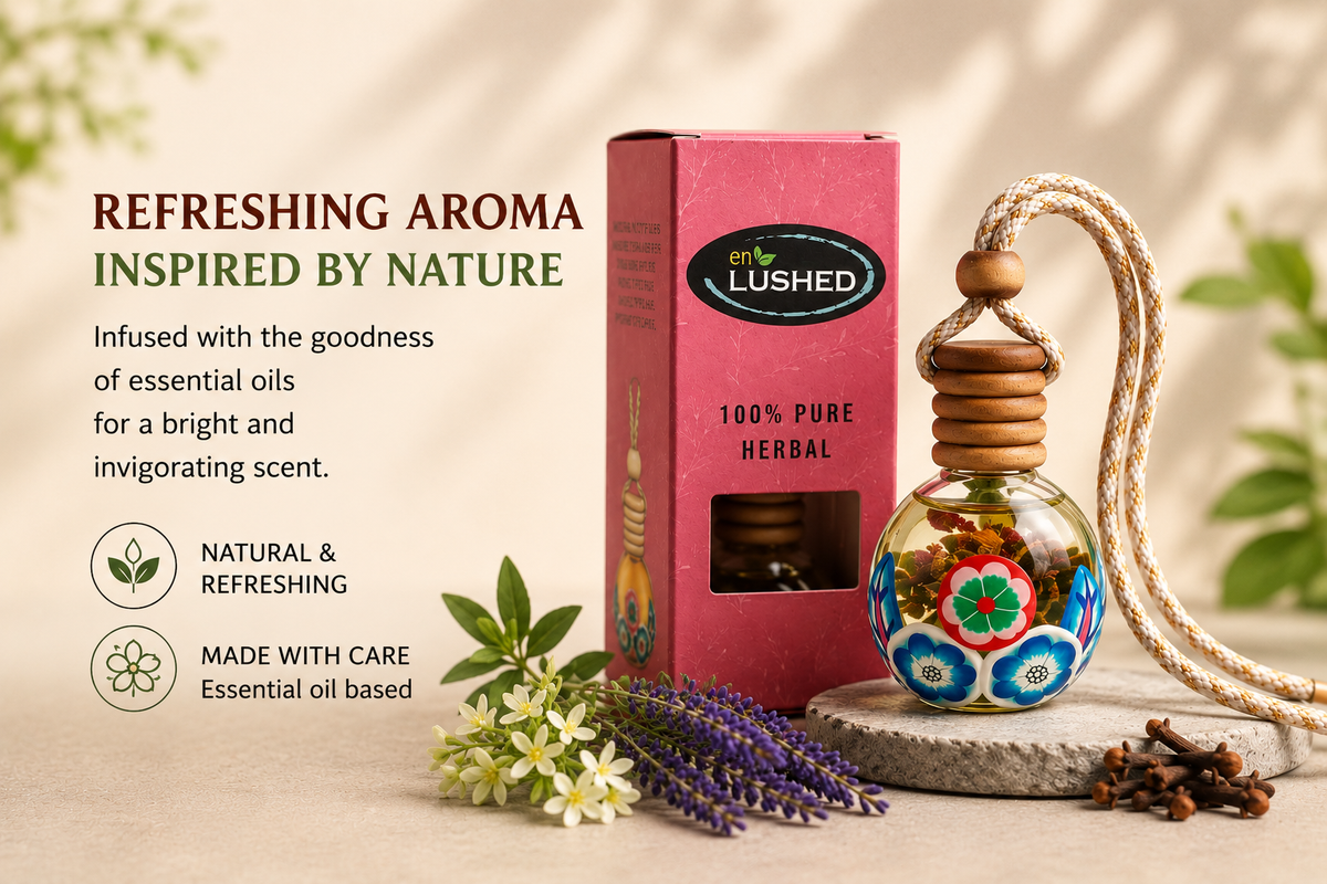 Hanging Pod Freshener for office cabin - refreshing aroma inspired by nature
