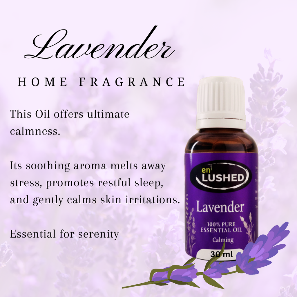 Lavender Home Fragrance essential oil benefits graphic