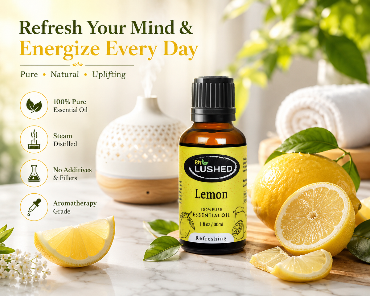 Lemon essential oil for mood and focus - refresh your mind every day