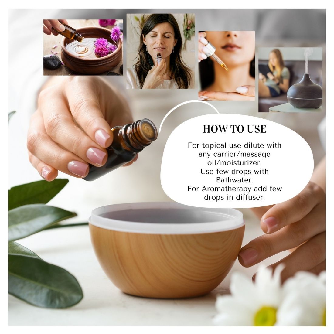 Lemongrass Essential Oil used in massage and spa setting