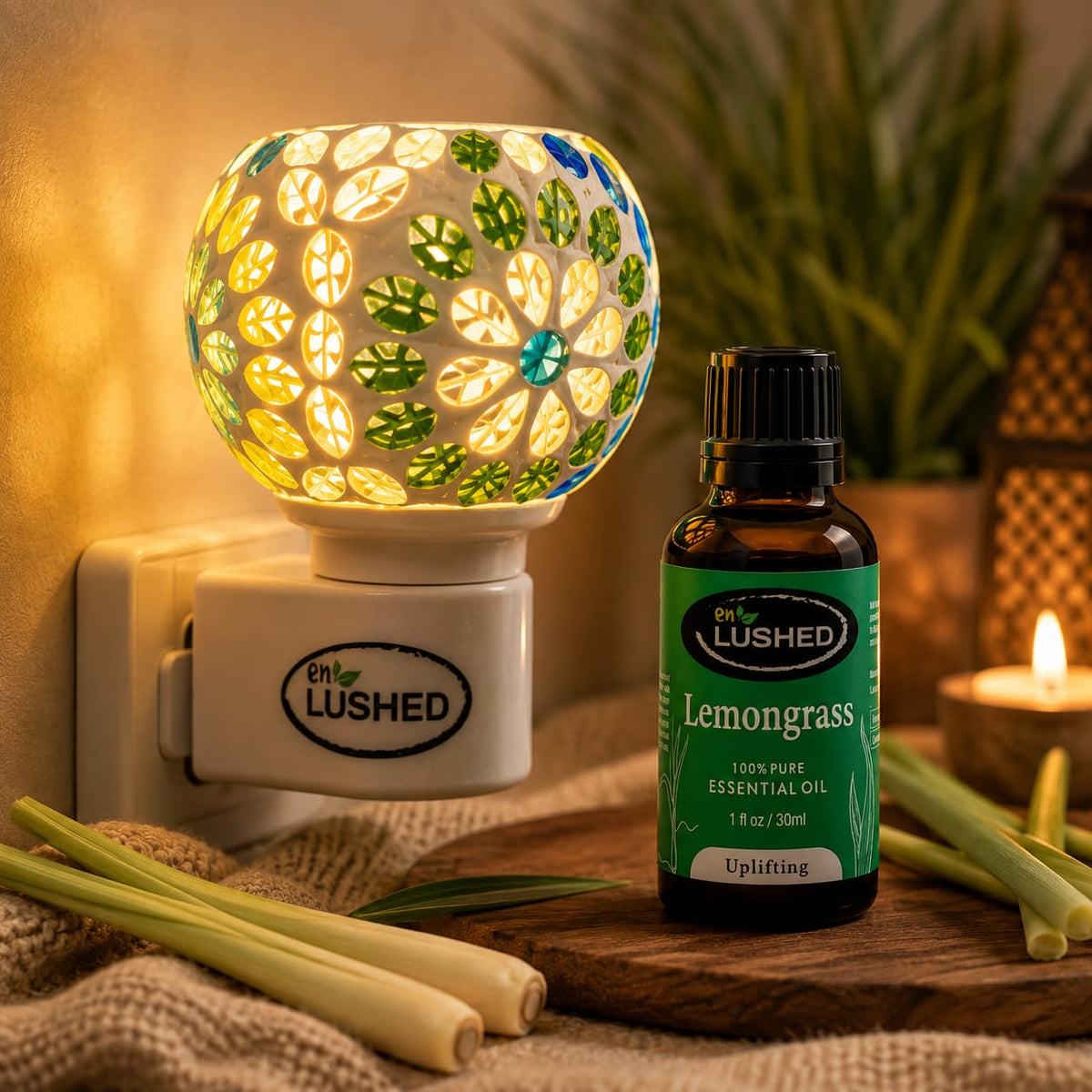 Electric Aroma Oil Diffuser Set with Premium Essential oil