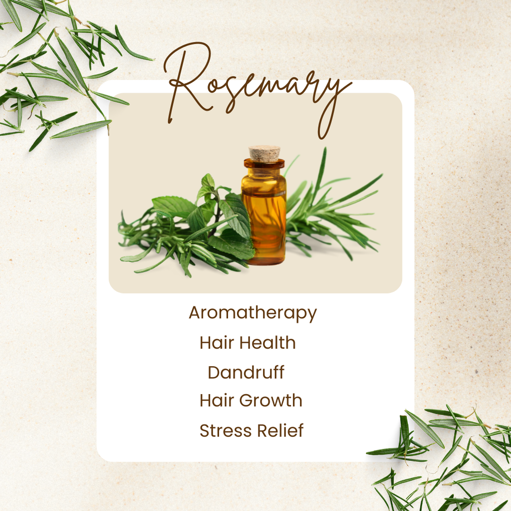 Rosemary Home Fragrance oil graphic for hair health benefits